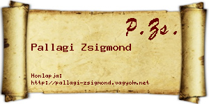 Pallagi Zsigmond névjegykártya
